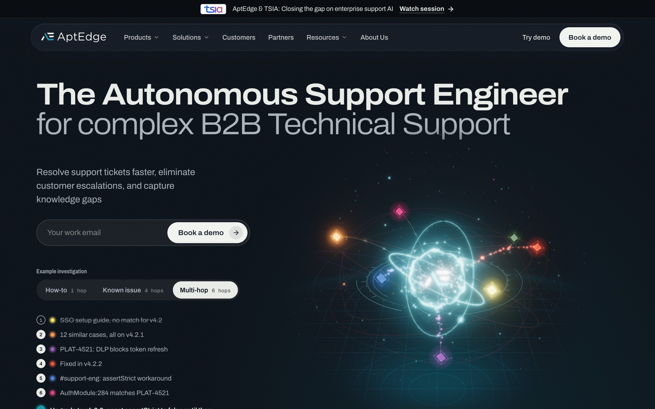 AptEdge website landing page
